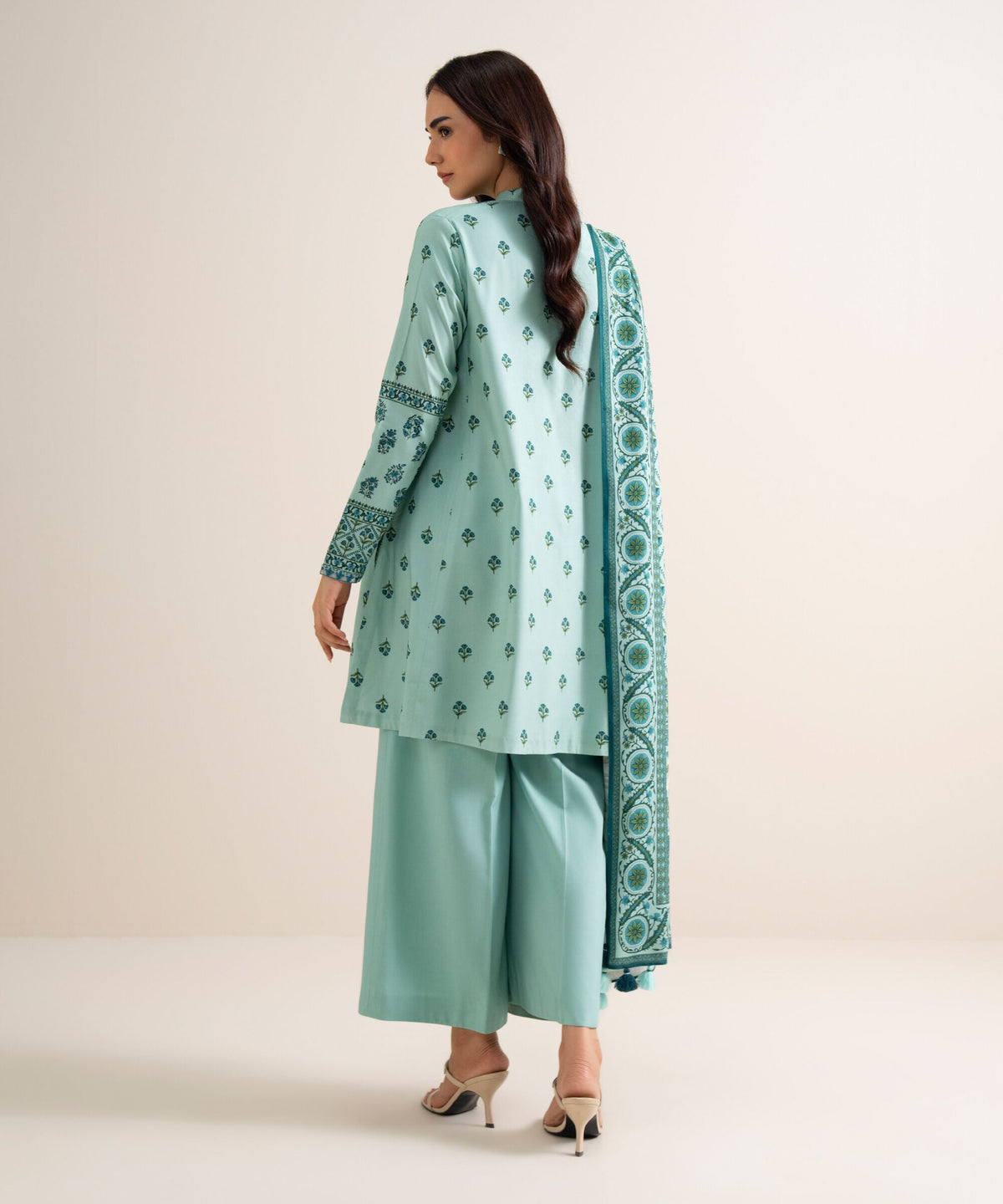 3 Piece - Embroidered Linen Suit 3PEDYS26V854