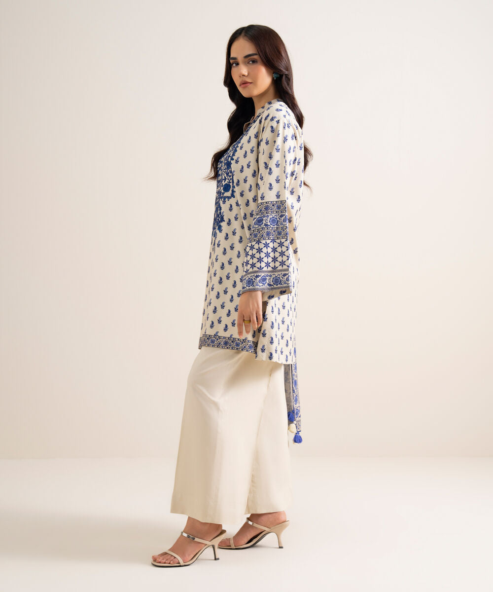3 Piece - Embroidered Linen Suit 3PEDYS26V856