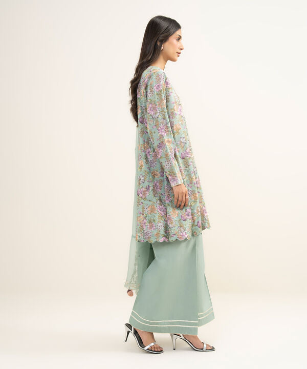 3 Piece - Embroidered Jacquard Suit