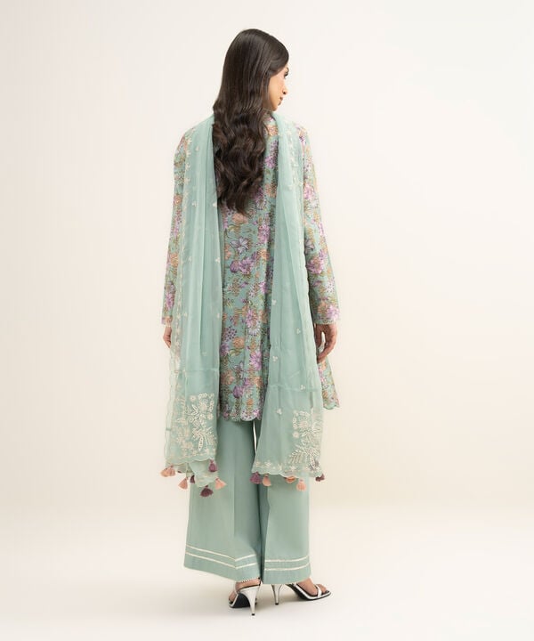 3 Piece - Embroidered Jacquard Suit