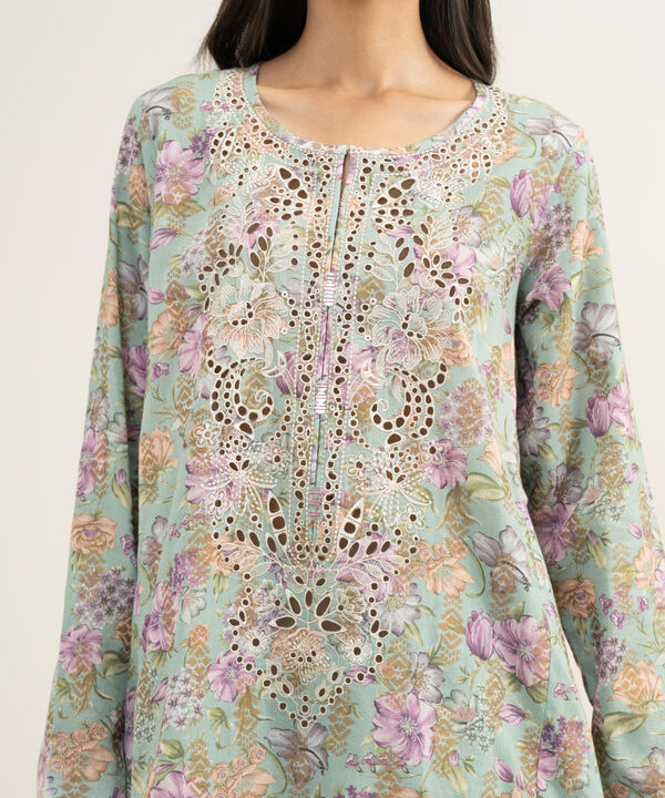 3 Piece - Embroidered Jacquard Suit
