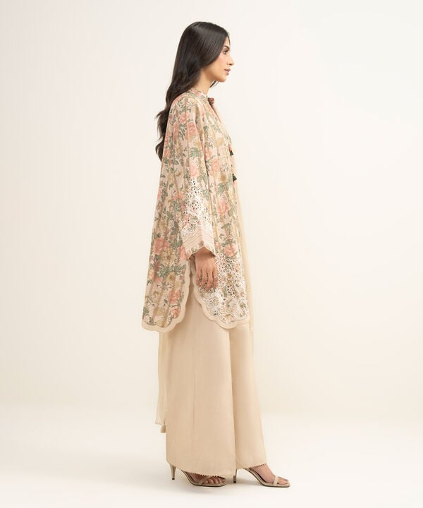 3 Piece - Embroidered Jacquard Suit