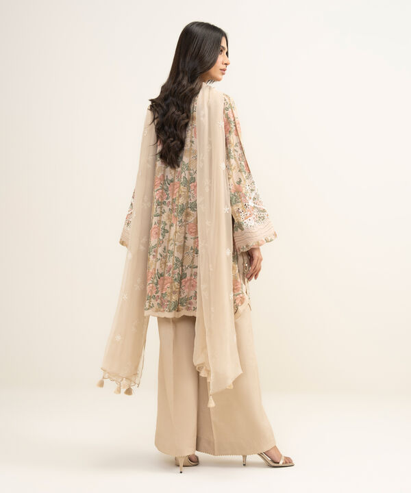3 Piece - Embroidered Jacquard Suit