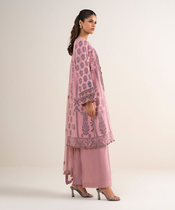 3 Piece - Embroidered Jacquard Suit