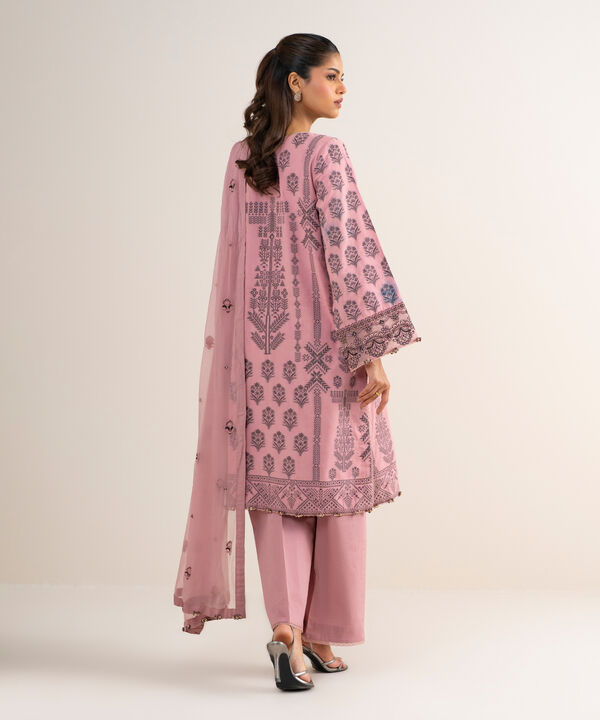 3 Piece - Embroidered Jacquard Suit