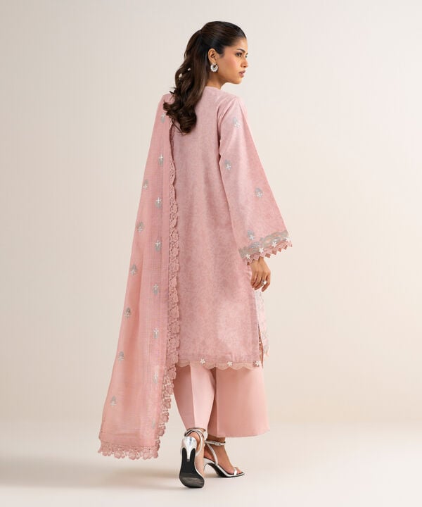 3 Piece - Embroidered Jacquard Suit