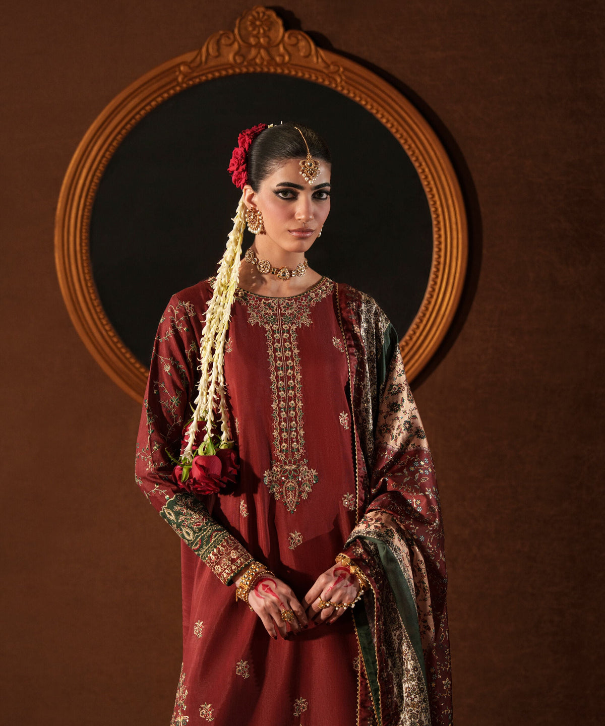 3 Piece - Embroidered Raw Silk Suit 3PELXS26V736