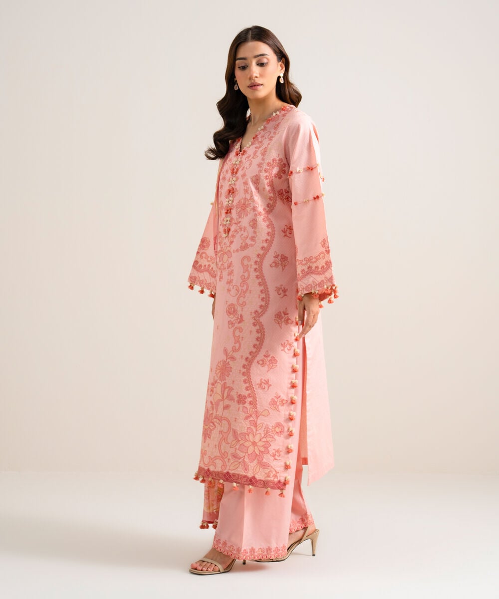 3 Piece - Embroidered Dobby Suit 3PELXS26V818