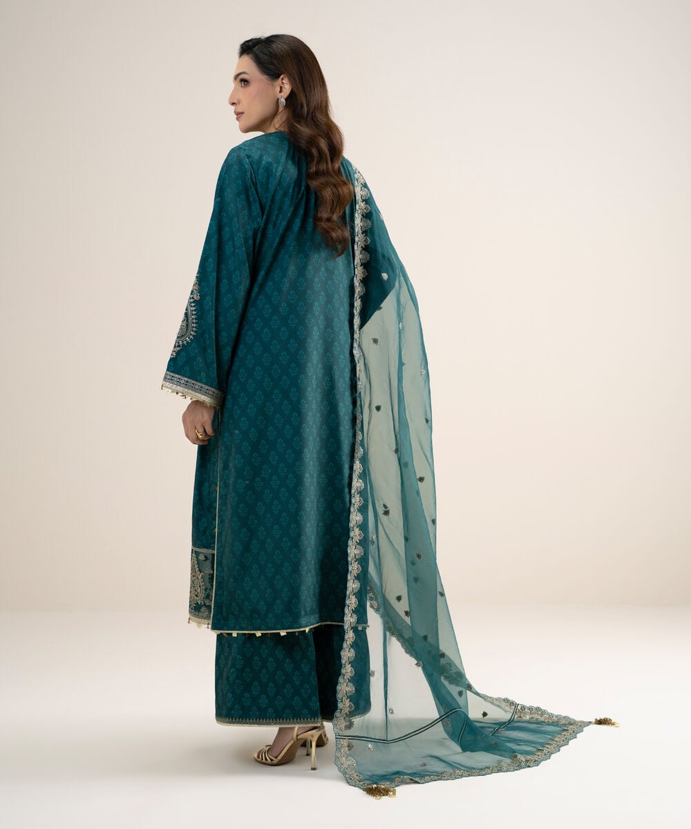 3 Piece - Embroidered Silk Suit 3PELXS26V838