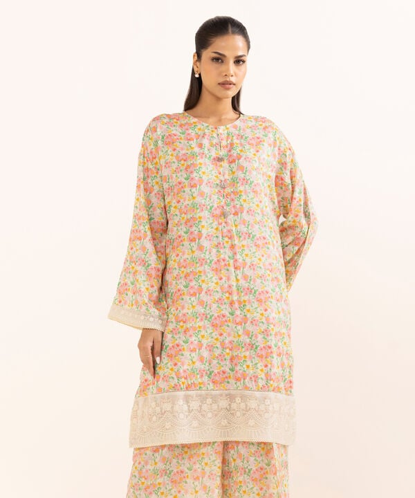 Embroidered Arabic Lawn Shirt