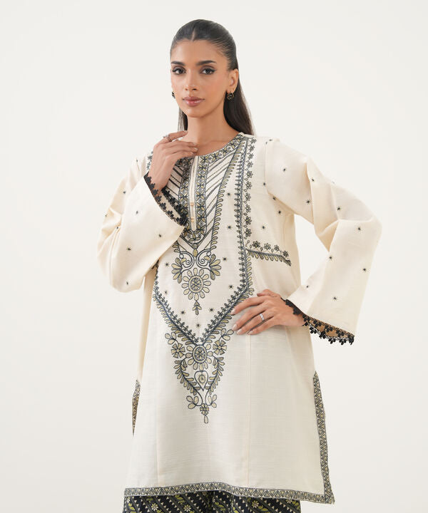 Embroidered Light Khaddar Shirt