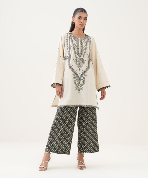 Embroidered Light Khaddar Shirt
