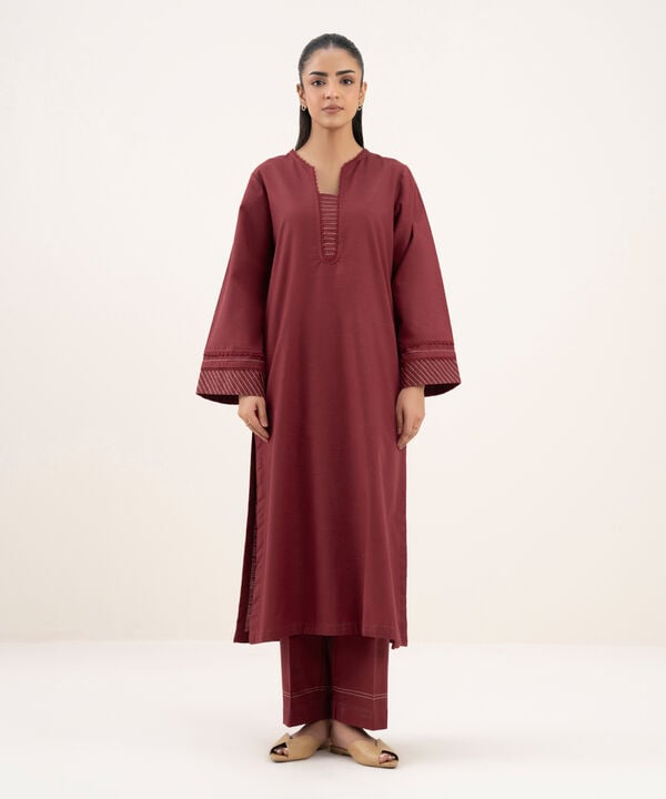 Embroidered Khaddar Shirt