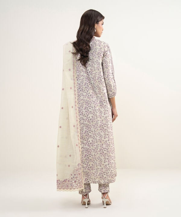 3 Piece - Embroidered Zari Lawn Suit