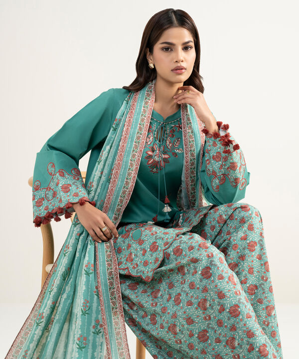 3 Piece - Embroidered Lawn Suit