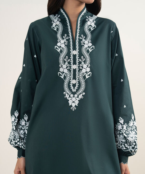 3 Piece - Embroidered Cotton Suit