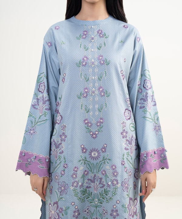 3 Piece - Embroidered Dobby Suit