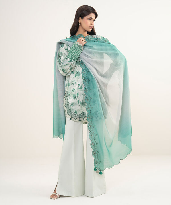 3 Piece - Embroidered Jacquard Suit