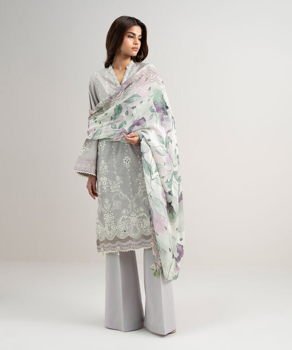 3 Piece - Embroidered Jacquard Suit