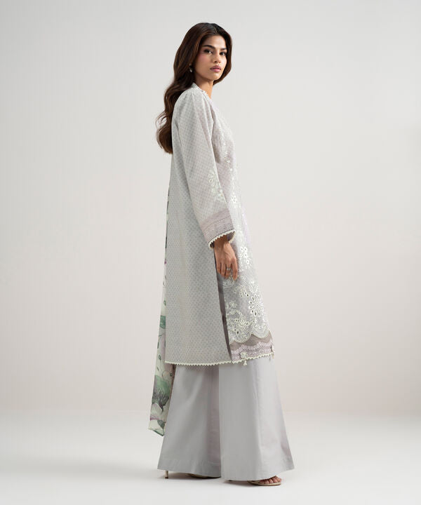 3 Piece - Embroidered Jacquard Suit