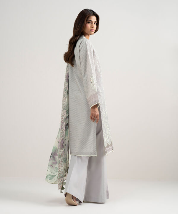 3 Piece - Embroidered Jacquard Suit