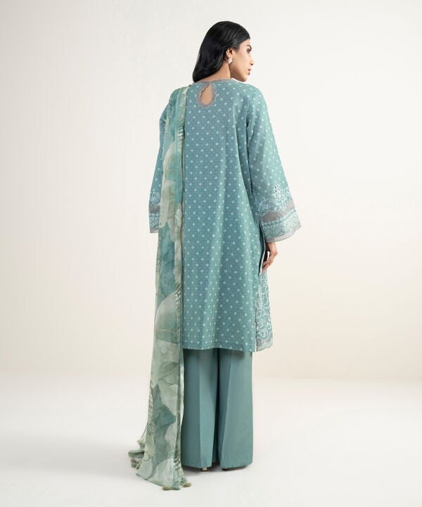 3 Piece - Embroidered Jacquard Suit