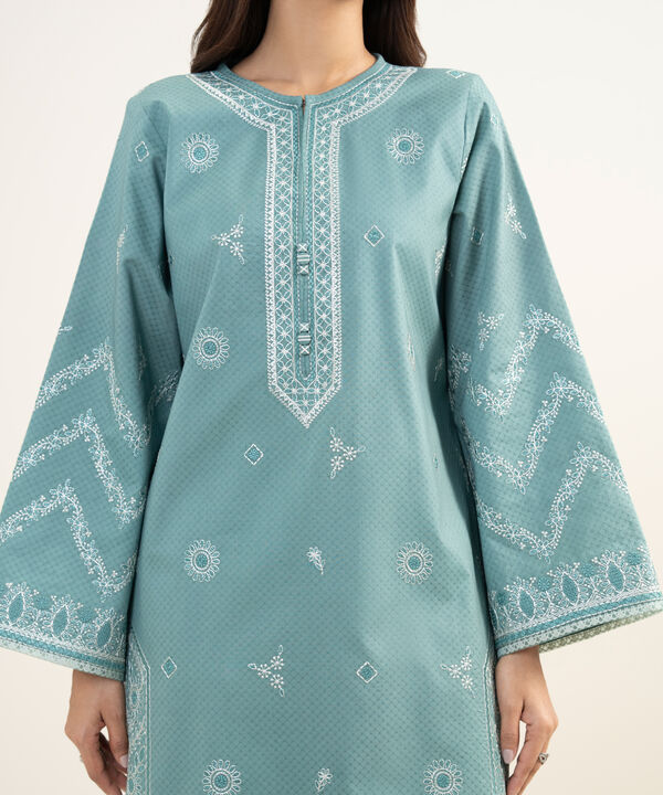 3 Piece - Embroidered Dobby Suit