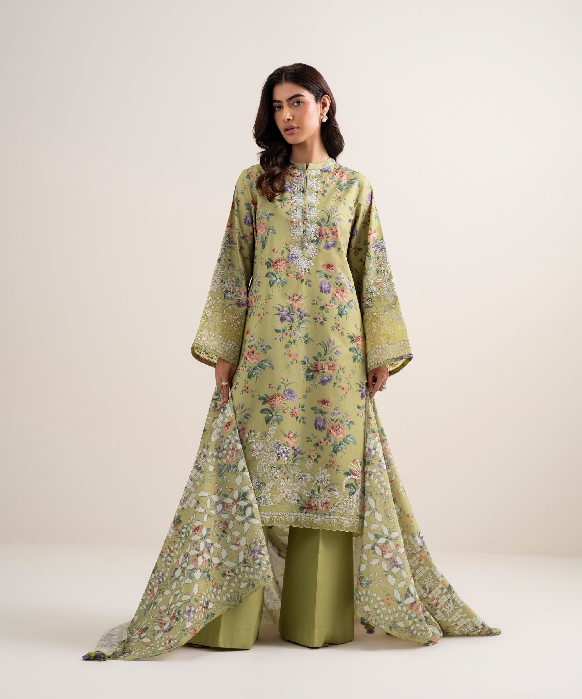 3 Piece - Embroidered Lawn Suit