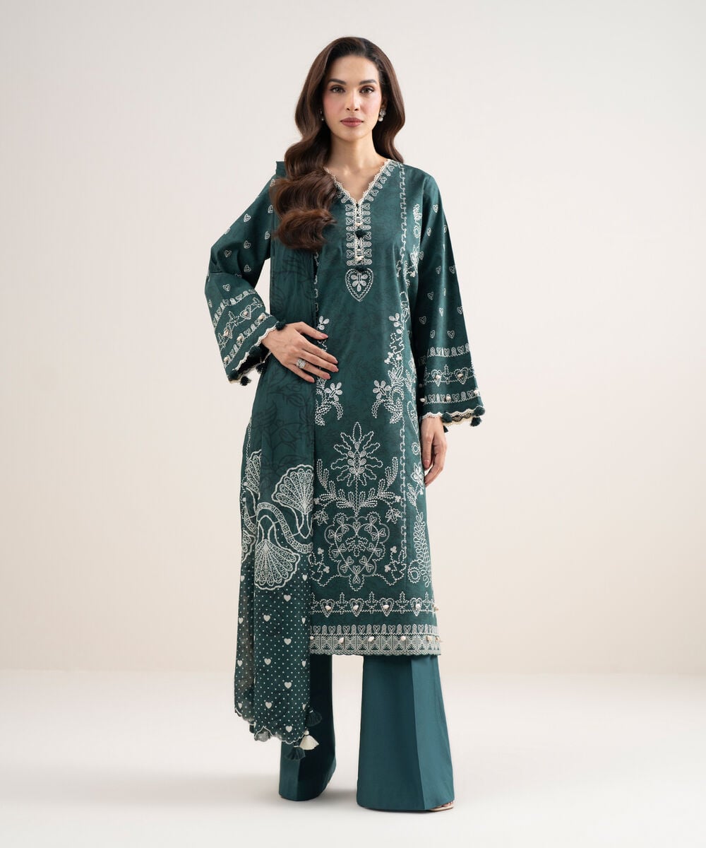 3 Piece - Embroidered Lawn Suit