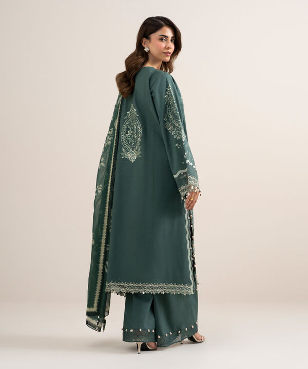 3 Piece - Embroidered Dobby Suit