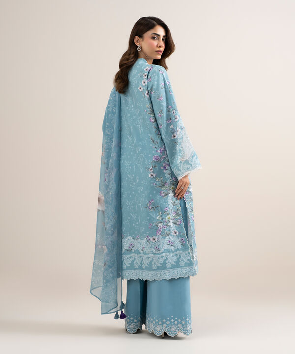 3 Piece - Embroidered Dobby Suit