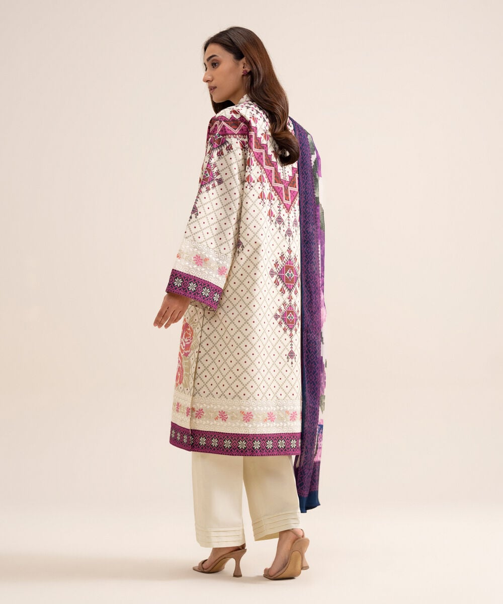 3 Piece - Embroidered Zari Cotton Suit 3PESGS26V710