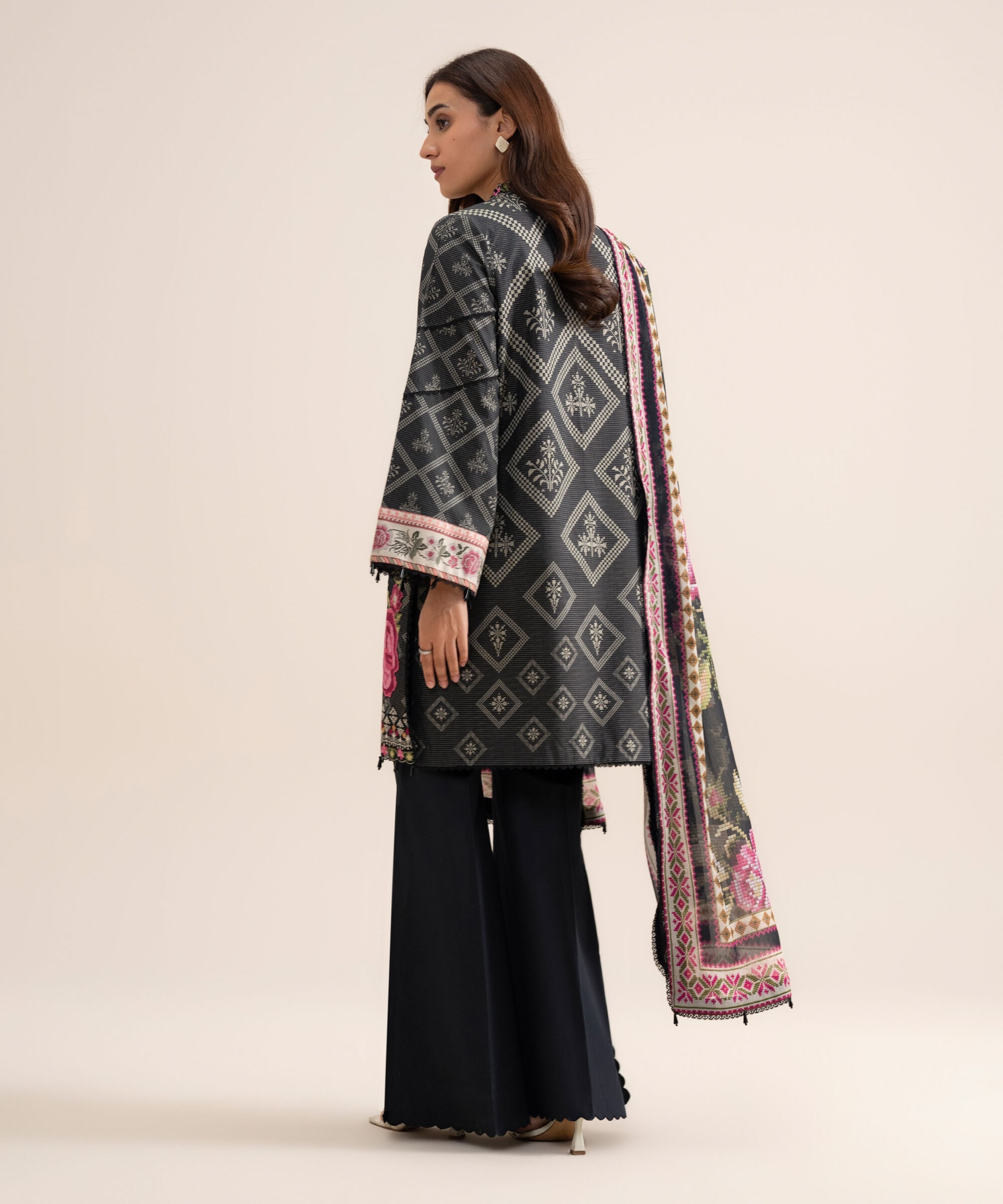3 Piece - Embroidered Zari Cotton Suit 3PESGS26V712