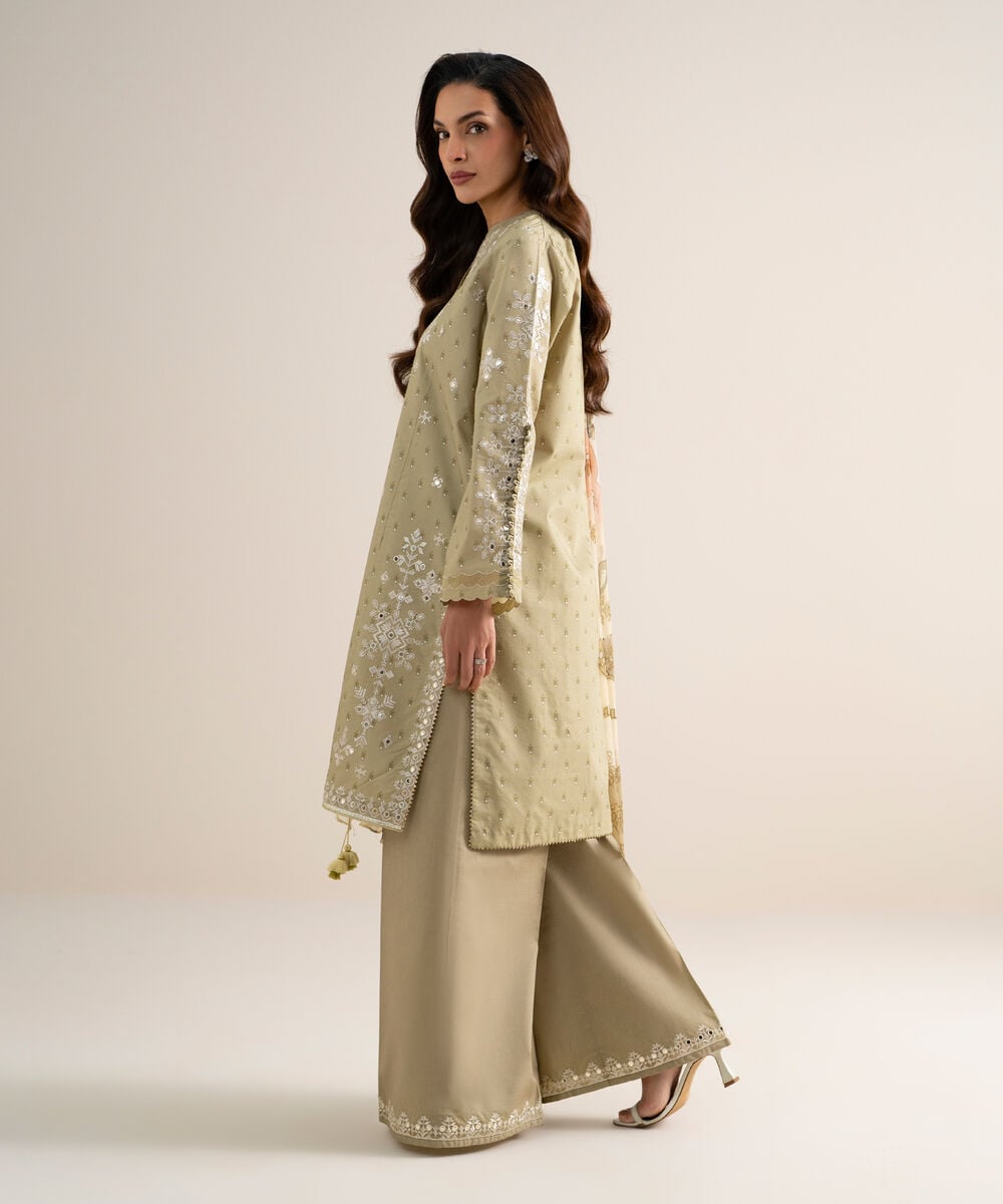 3 Piece - Embroidered Zari Lawn Suit 3PESGS26V759