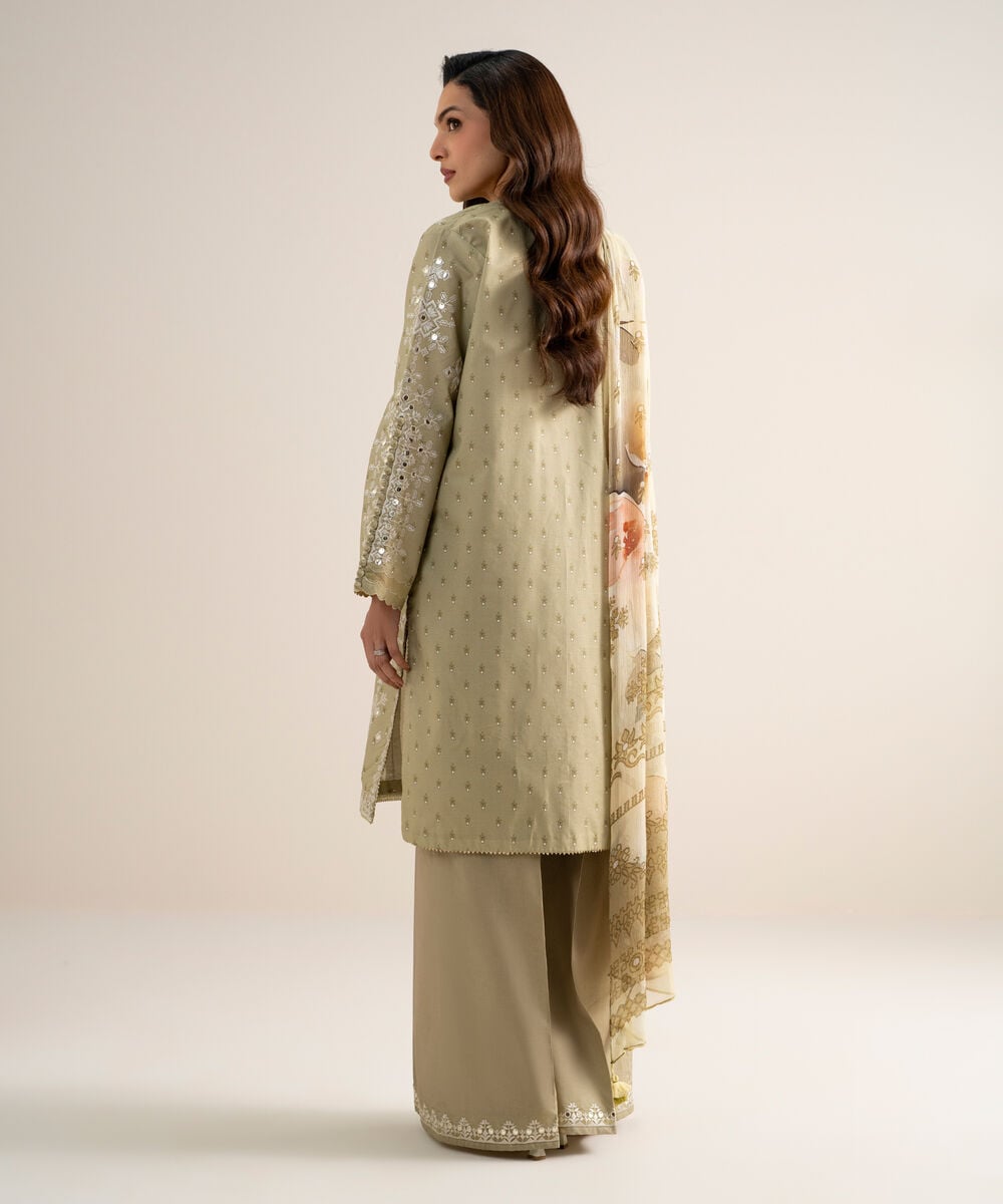 3 Piece - Embroidered Zari Lawn Suit 3PESGS26V759