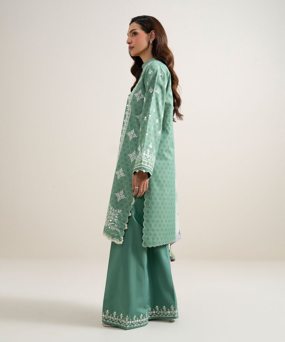 3 Piece - Embroidered Zari Lawn Suit 3PESGS26V760
