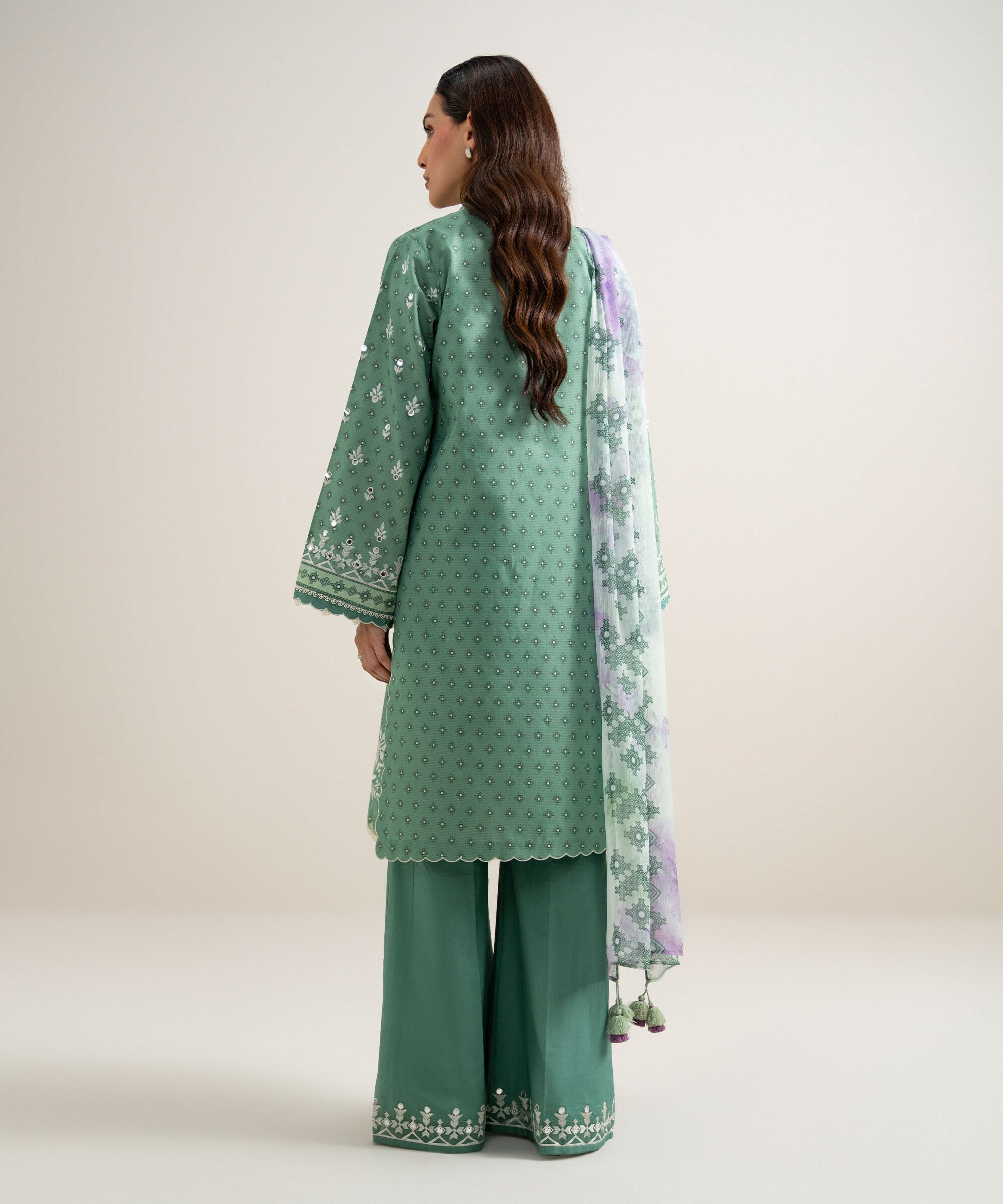 3 Piece - Embroidered Zari Lawn Suit 3PESGS26V760