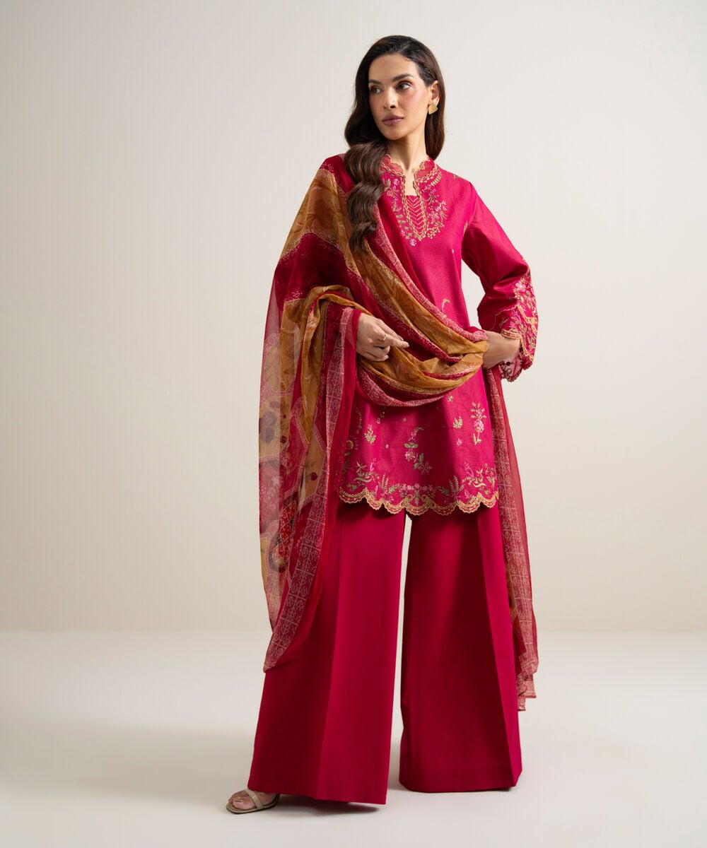 3 Piece - Embroidered Zari Lawn Suit 3PESGS26V769