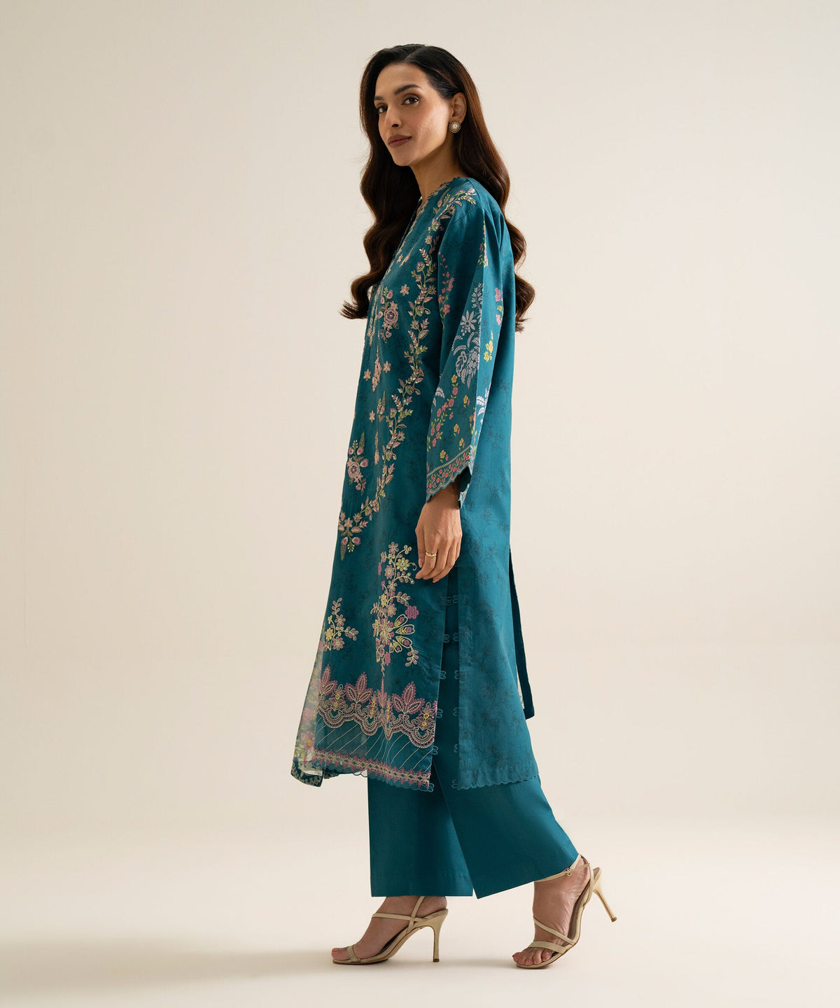 3 Piece - Embroidered Cotton Suit 3PESGS26V812