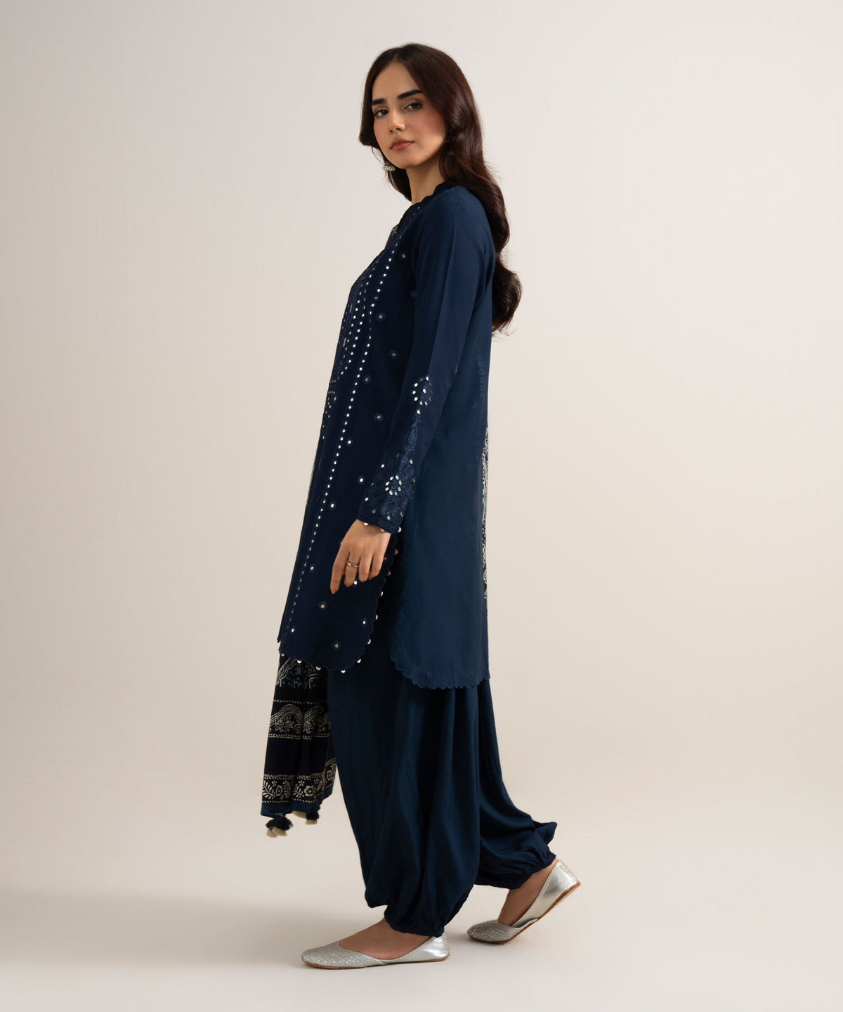 3 Piece - Embroidered Linen Suit 3PESGS26V828
