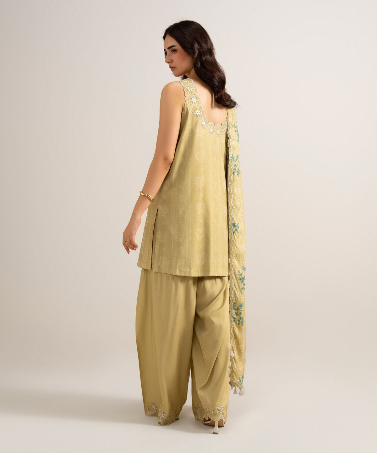3 Piece - Embroidered Linen Suit 3PESGS26V829