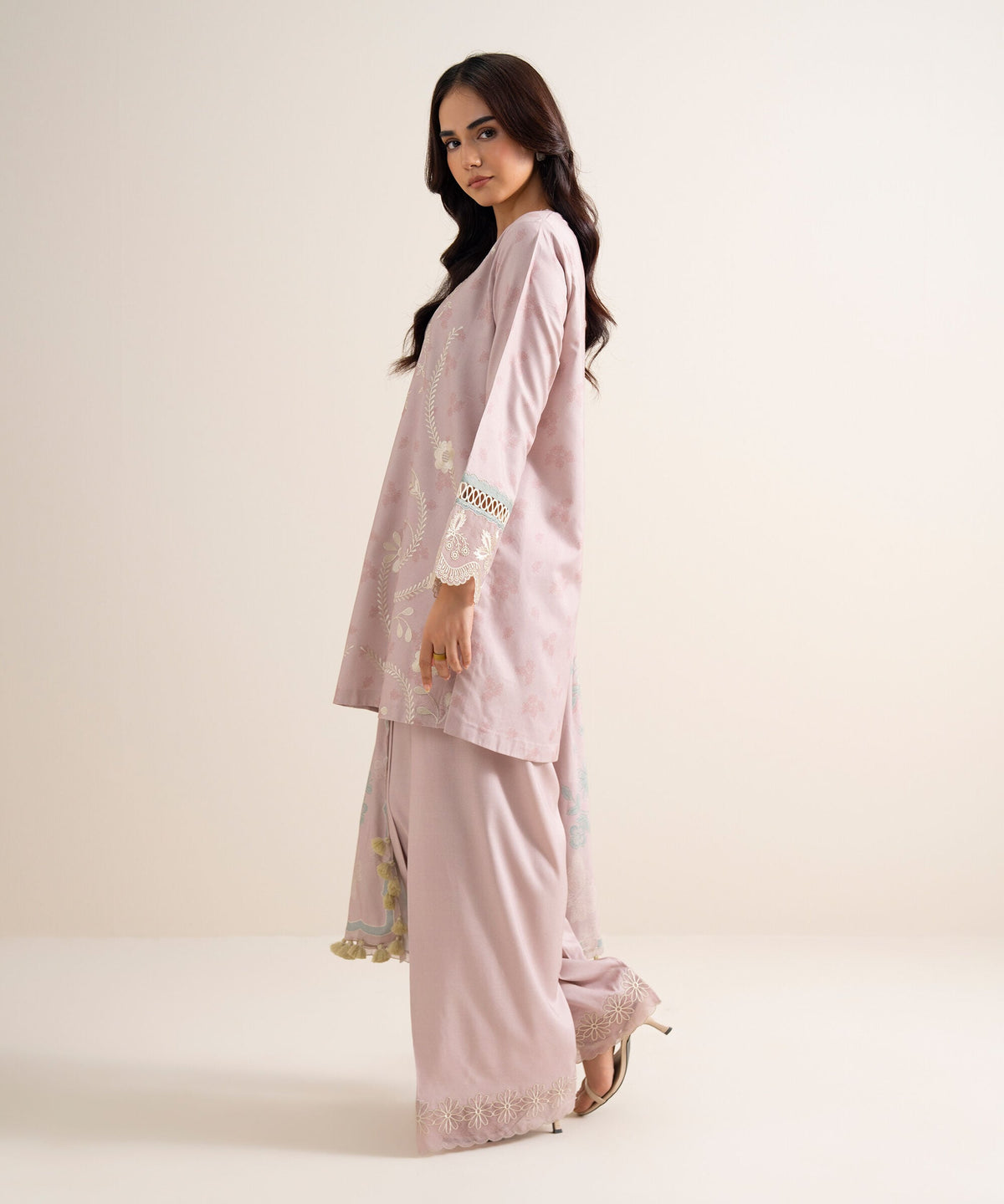 3 Piece - Embroidered Linen Suit 3PESGS26V832