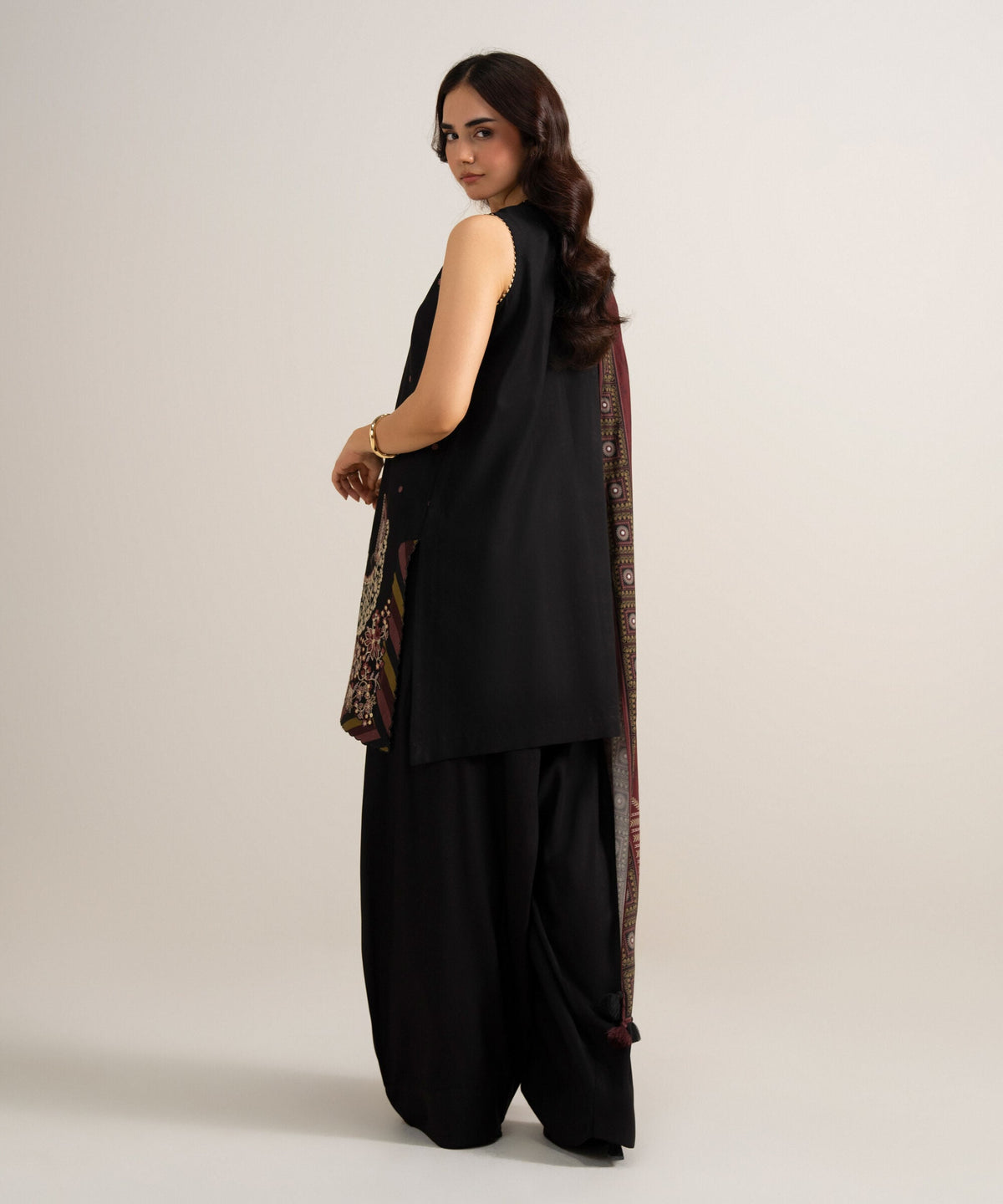 3 Piece - Embroidered Linen Suit 3PESGS26V837