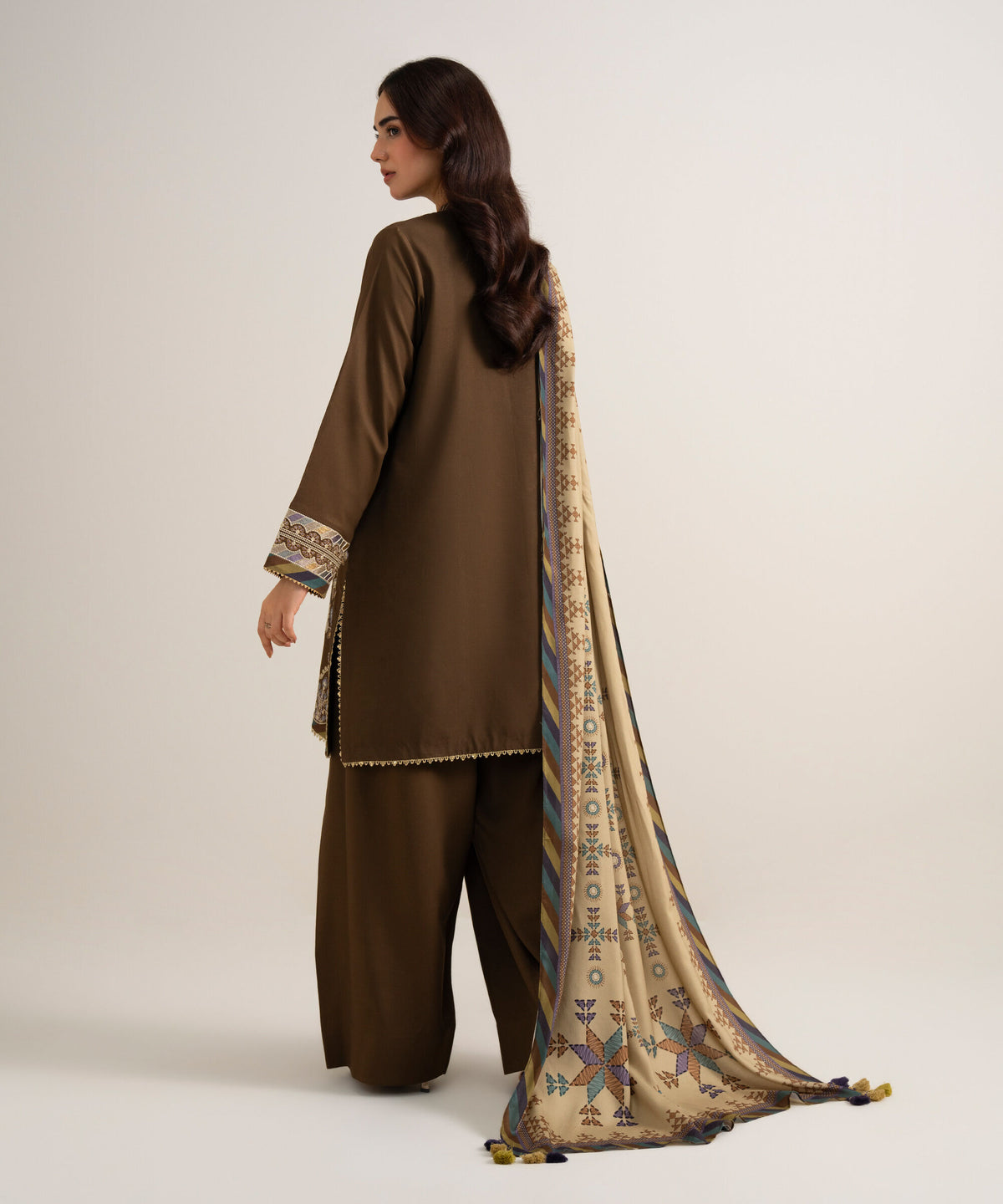 3 Piece - Embroidered Linen Suit 3PESGS26V840