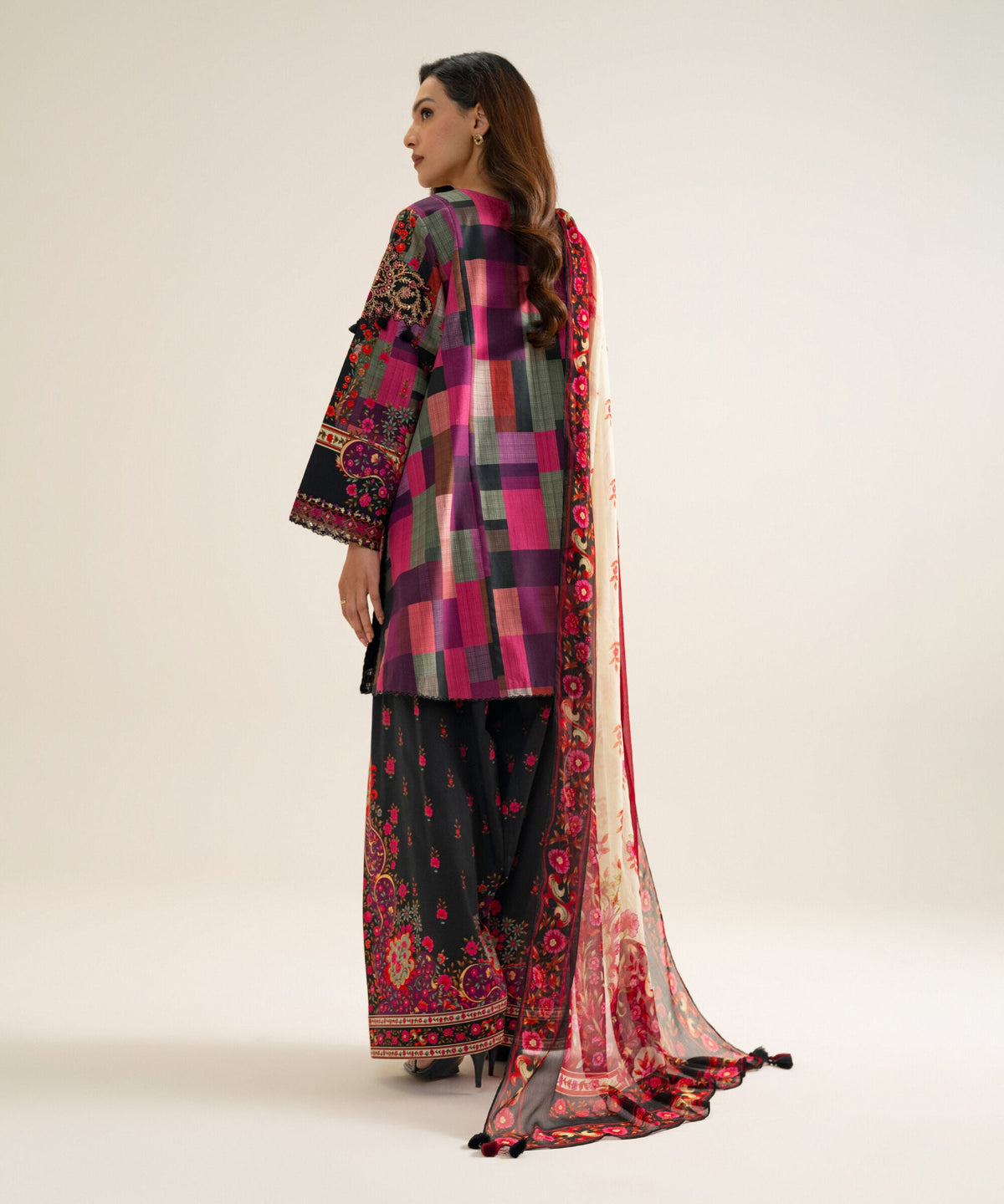 3 Piece - Embroidered Cotton Suit 3PESGS26V865