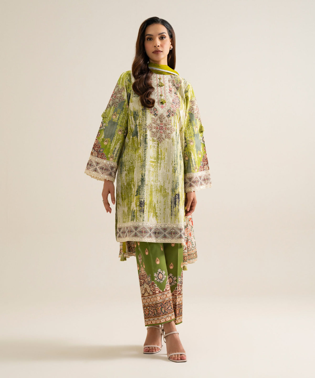 3 Piece - Embroidered Cotton Suit 3PESGS26V868