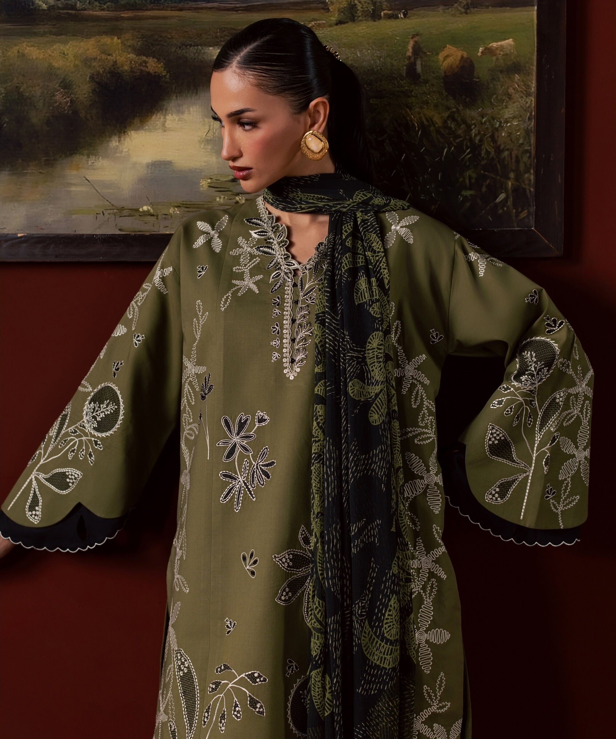 3 Piece - Embroidered Lawn Suit 3PESTS26V712