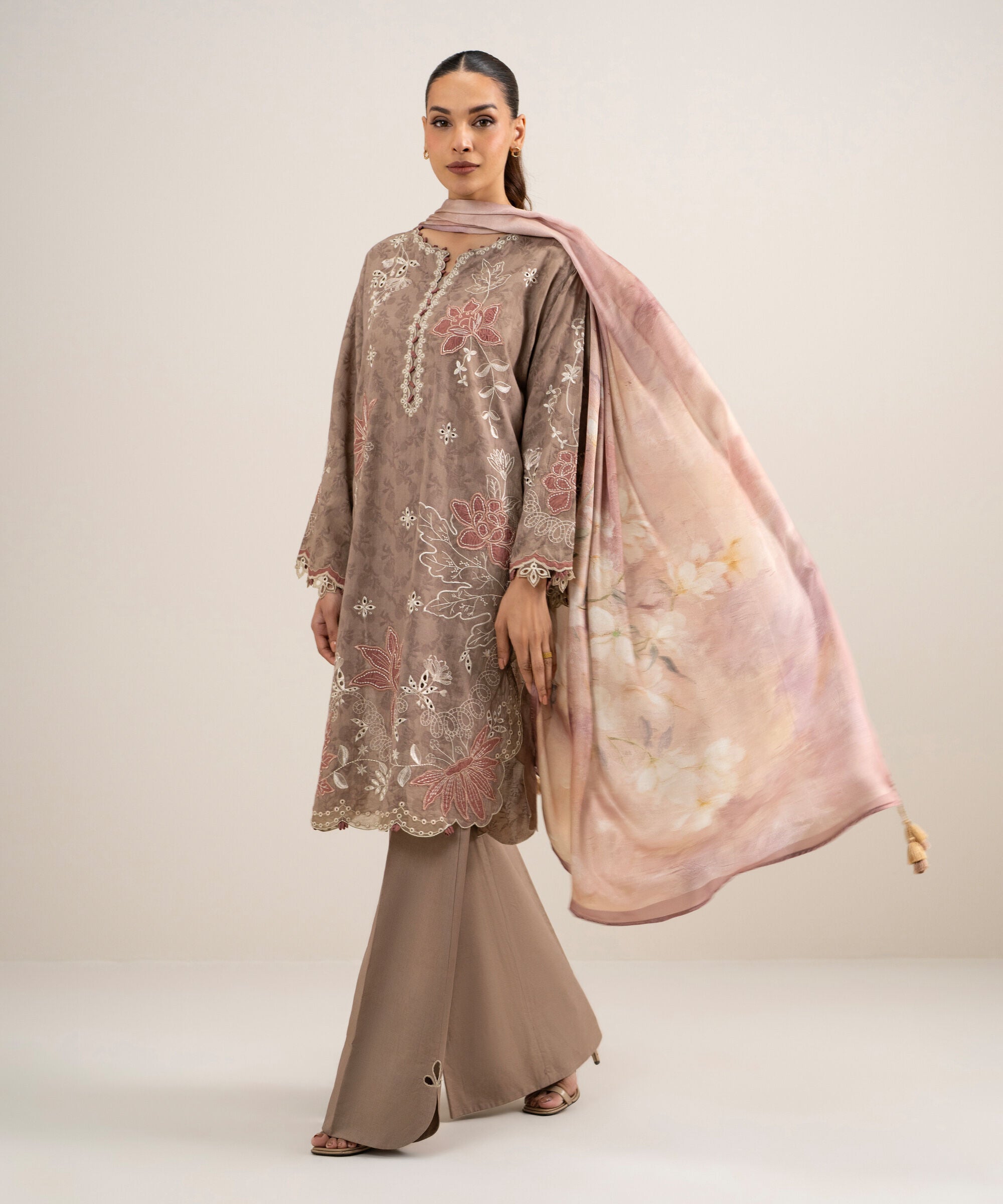 3 Piece - Embroidered Jacquard Suit 3PESTS26V717