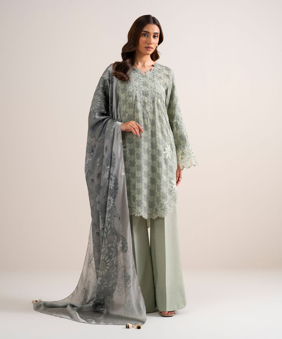 3 Piece - Embroidered Jacquard Suit 3PESTS26V719