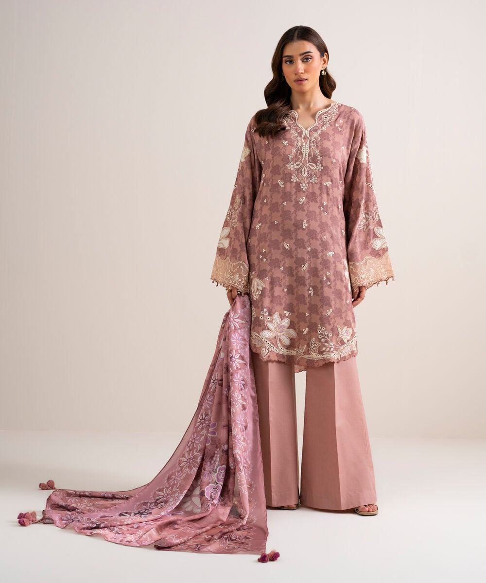3 Piece - Embroidered Jacquard Suit 3PESTS26V720